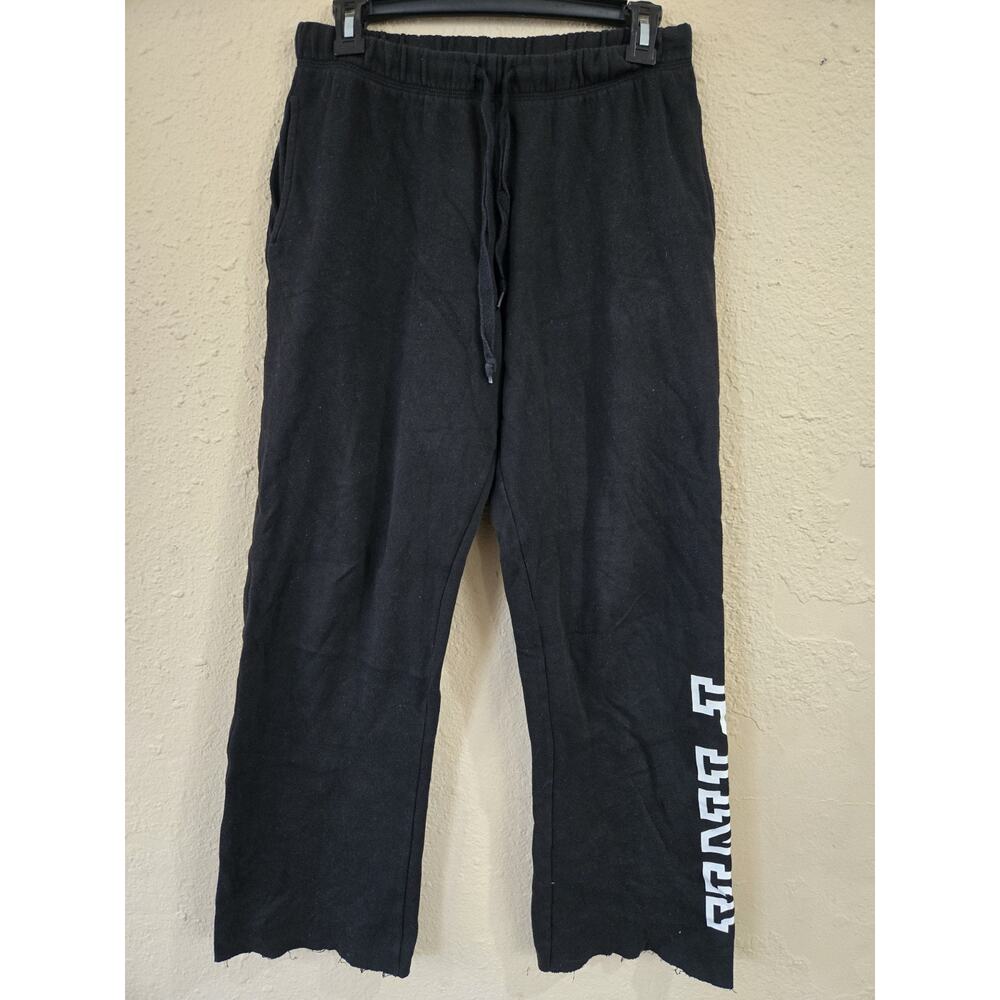 Vintage Pink Cutoff Joggers, Black, Size XS
